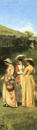 Le villanelle-(particolare)-Gustave Coubert 1851-52