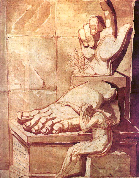 L'artista sgomento di fronte alla grandezza delle rovine antiche-1778-1780--Füssli