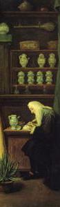 particolare, Il farmacista-Pietro Longhi 1752
